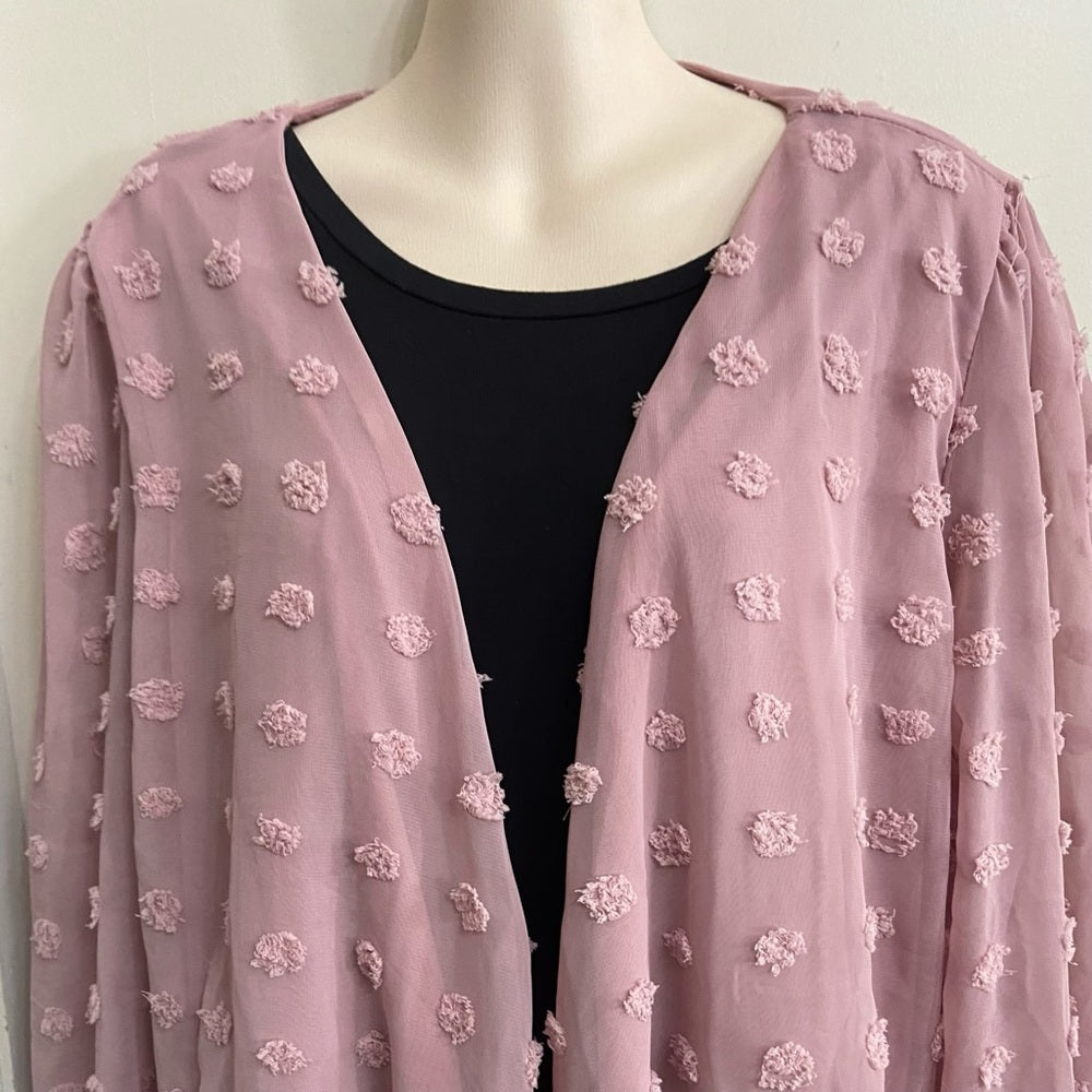 Liv Los Angeles Pink Popcorn Blouse (2X)