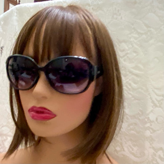 Vintage Guess Purplish Black Oversized Sunglasses