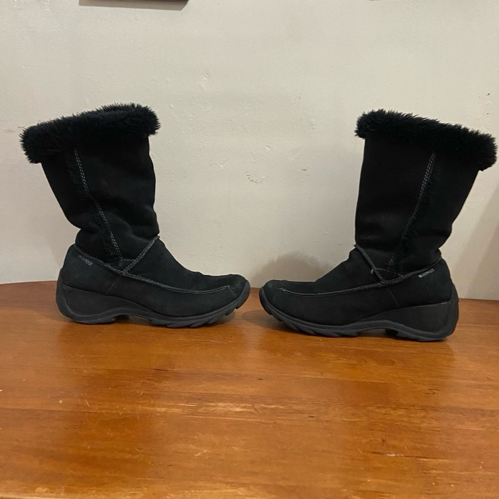 Sporto Black Waterproof Suede Leather Boots Size 8