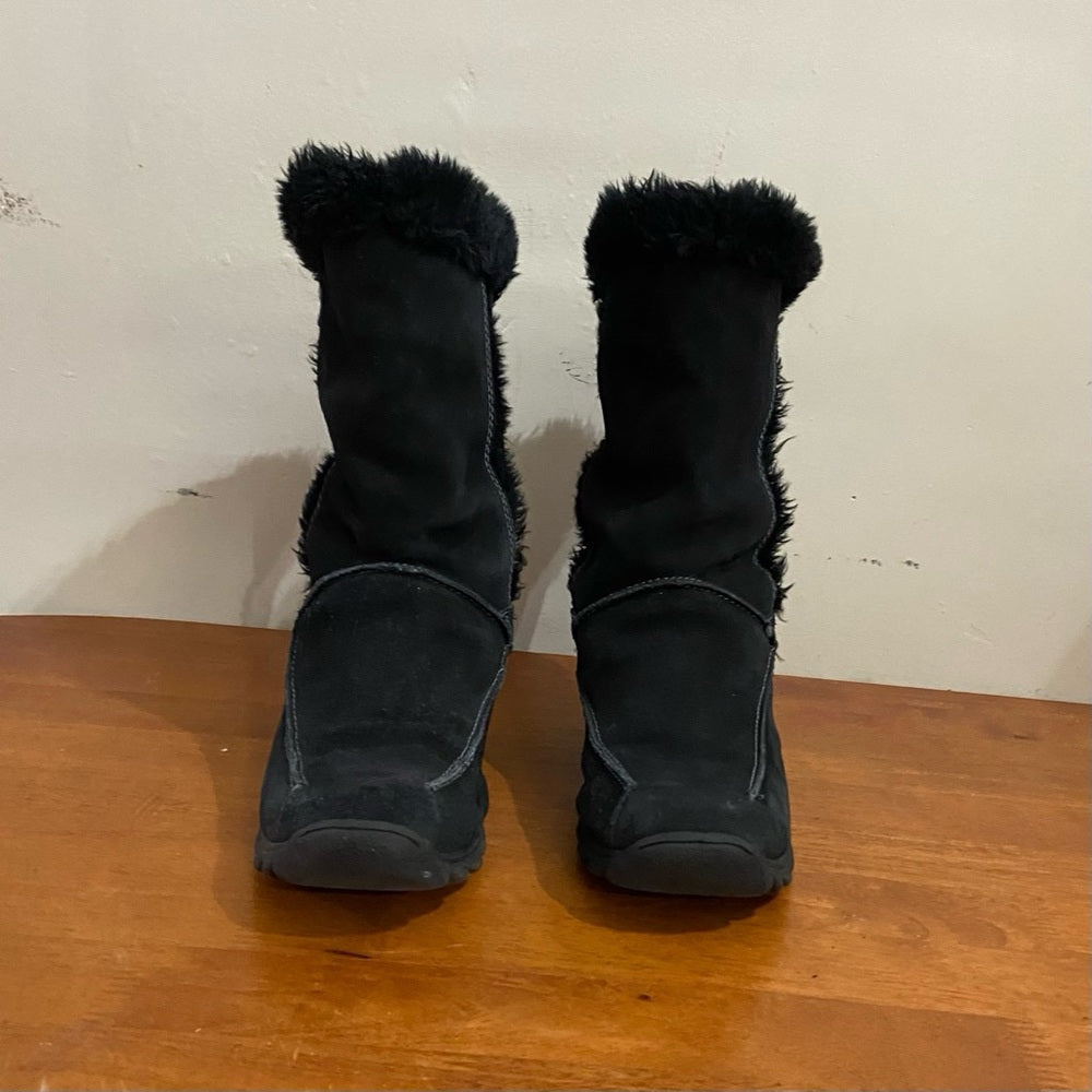 Sporto Black Waterproof Suede Leather Boots Size 8