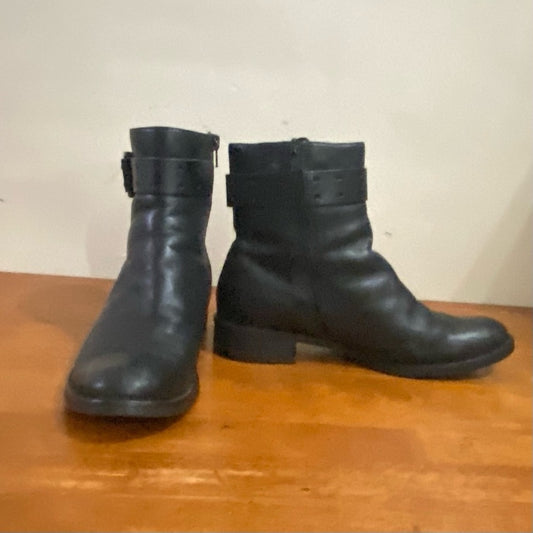 Ecco Black Leather Boots Size 40 (9.5)