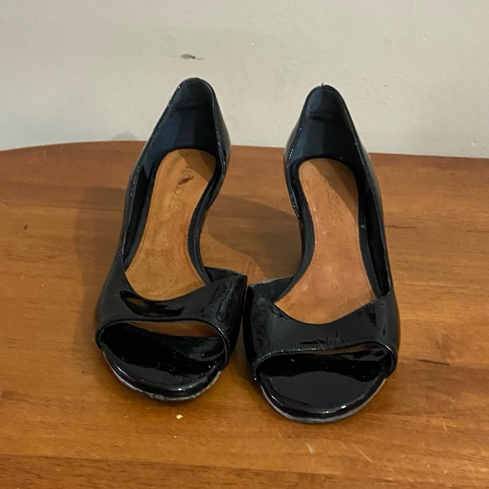 Aerosoles Black Patent Leather High Heel Shoes Size 8B
