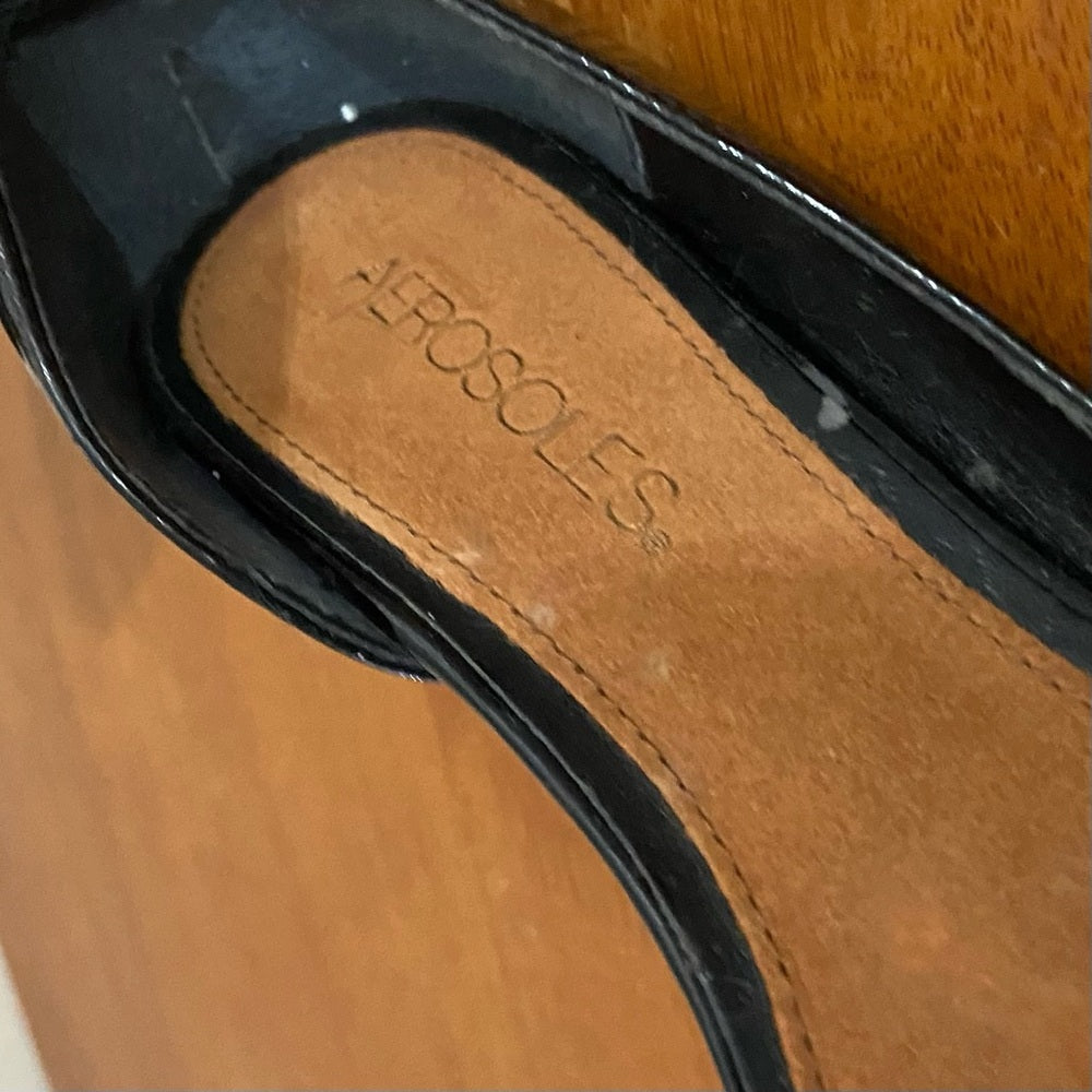 Aerosoles Black Patent Leather High Heel Shoes Size 8B