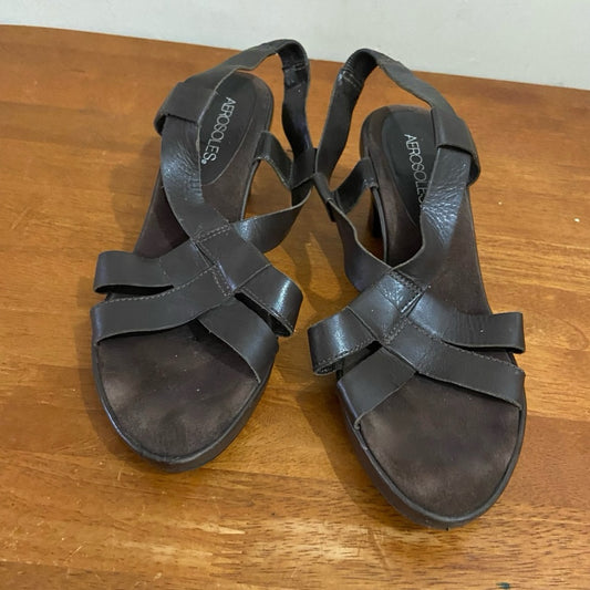 Aerosoles Brown Leather Sandals Size US 8B