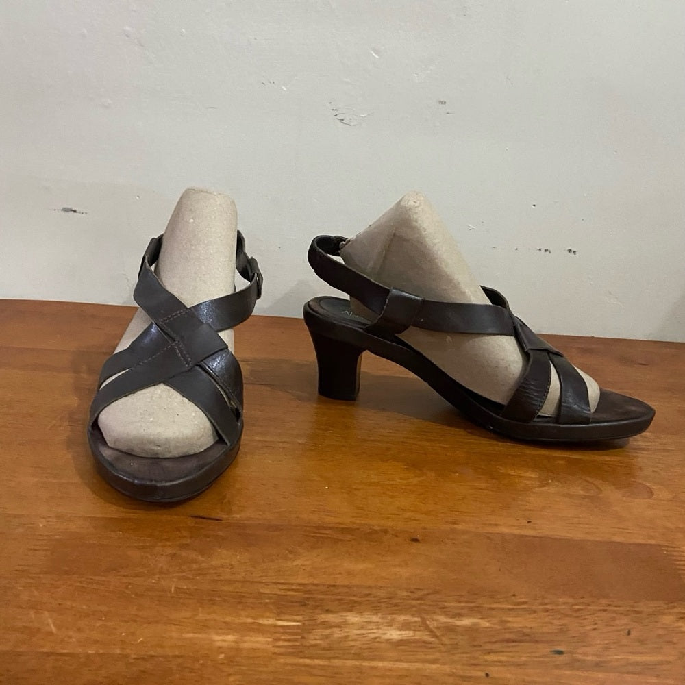 Aerosoles Brown Leather Sandals Size US 8B