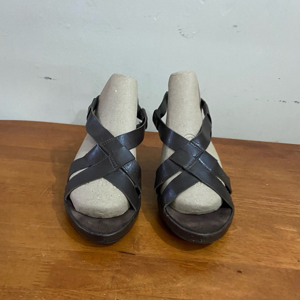 Aerosoles Brown Leather Sandals Size US 8B