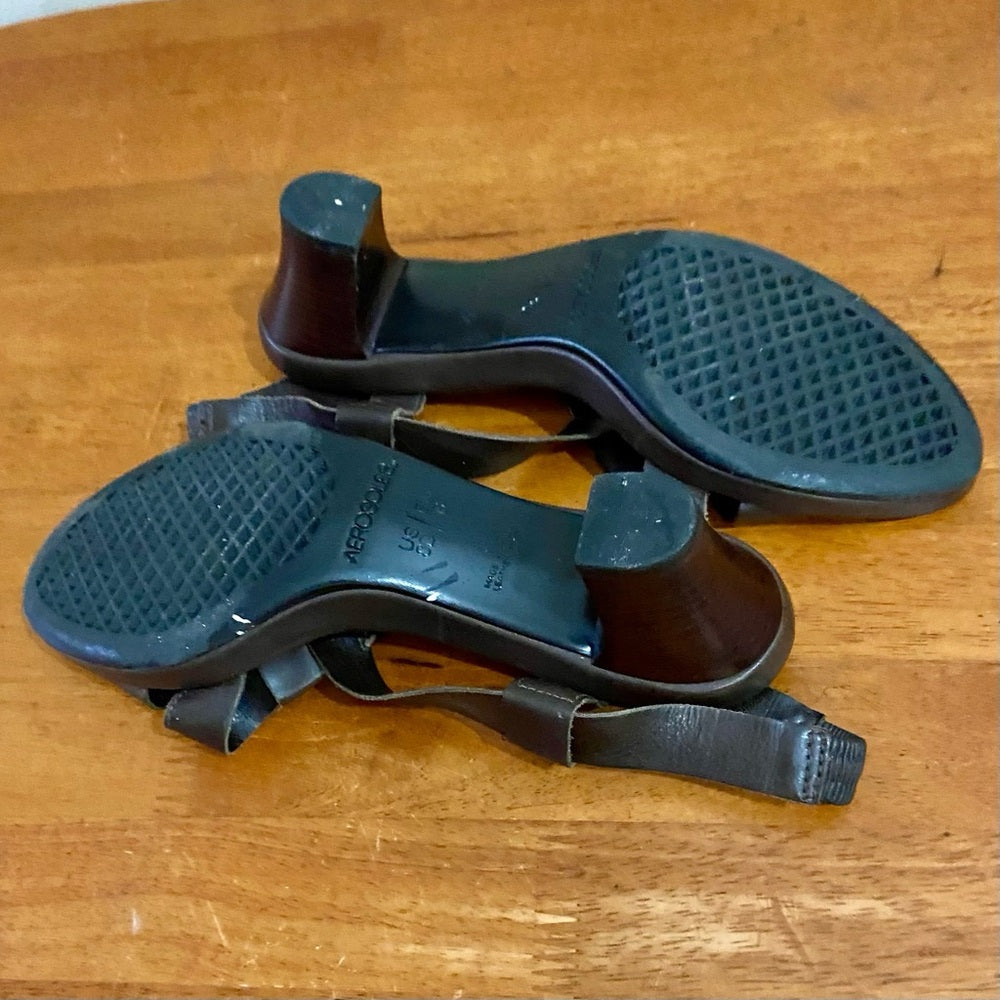 Aerosoles Brown Leather Sandals Size US 8B