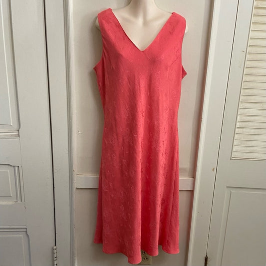 Dressbarn Orange -Peach Lined Dress Size 12