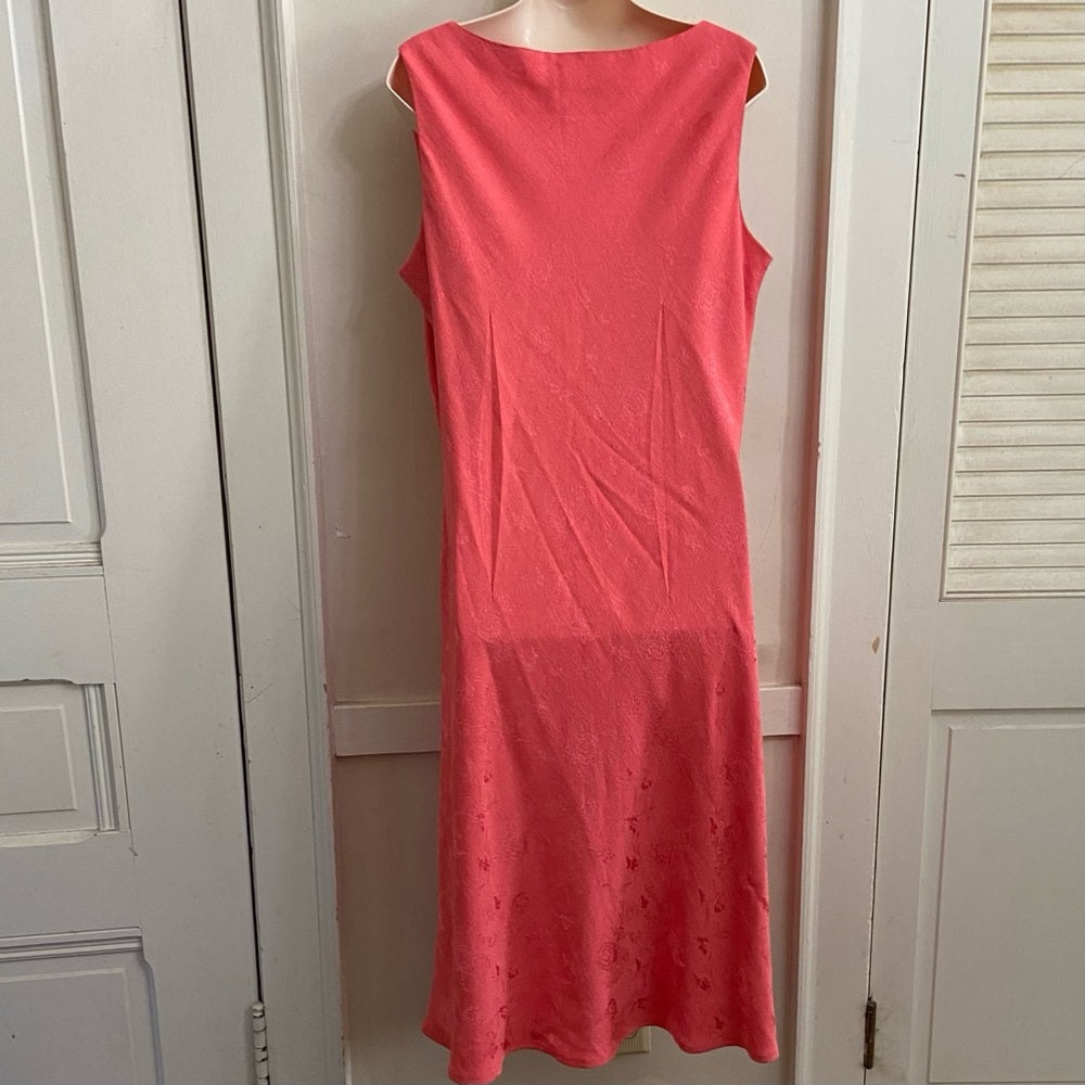 Dressbarn Orange -Peach Lined Dress Size 12