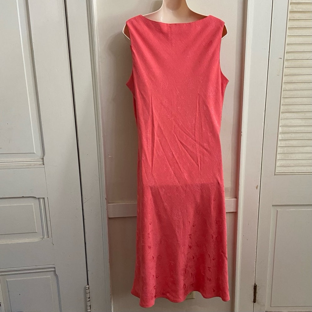 Dressbarn Orange -Peach Lined Dress Size 12