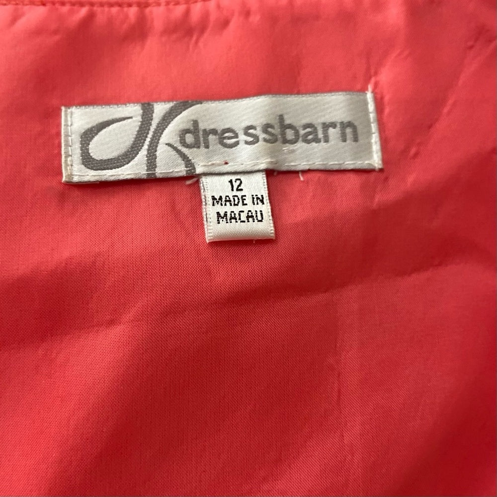 Dressbarn Orange -Peach Lined Dress Size 12