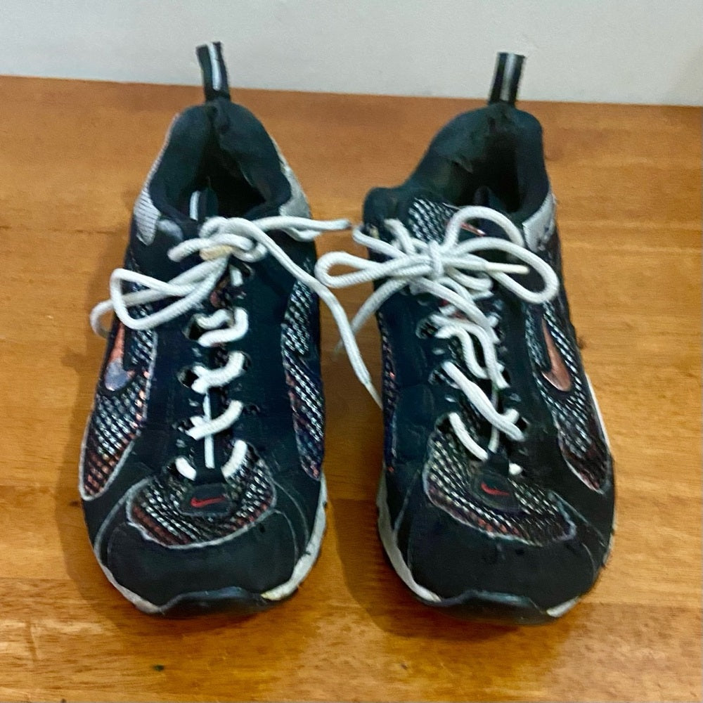 Nike Air Max Black and Red Rubber Sneakers Size 8