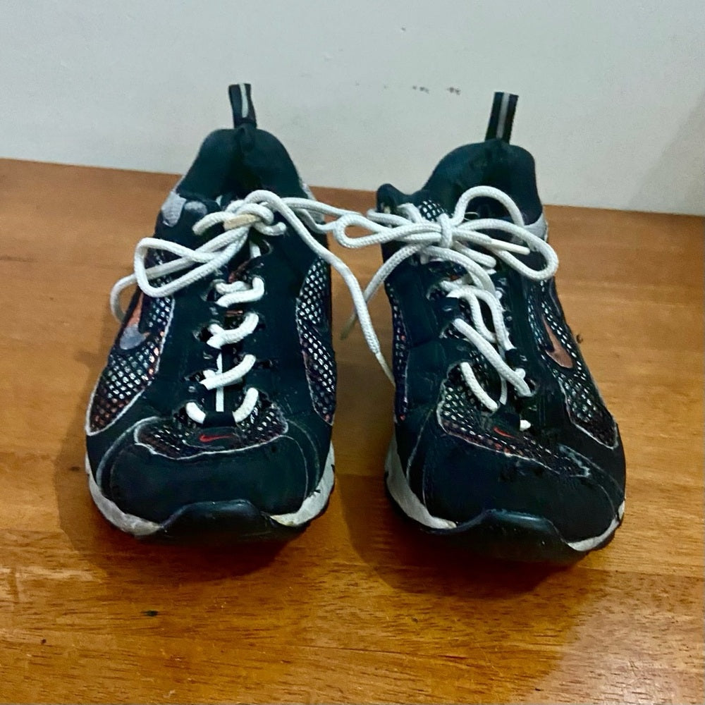 Nike Air Max Black and Red Rubber Sneakers Size 8