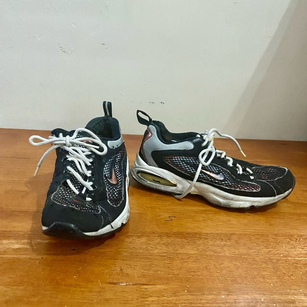 Nike Air Max Black and Red Rubber Sneakers Size 8