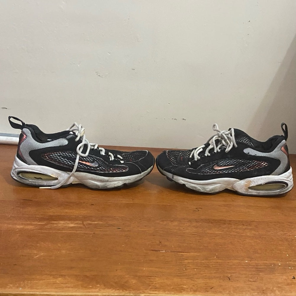 Nike Air Max Black and Red Rubber Sneakers Size 8