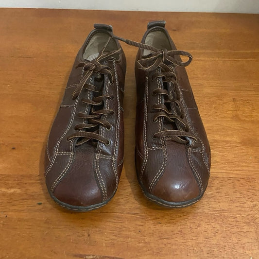 Merona Brown Leather Sneakers-Loafers Size 9