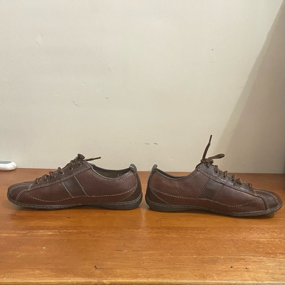 Merona Brown Leather Sneakers-Loafers Size 9