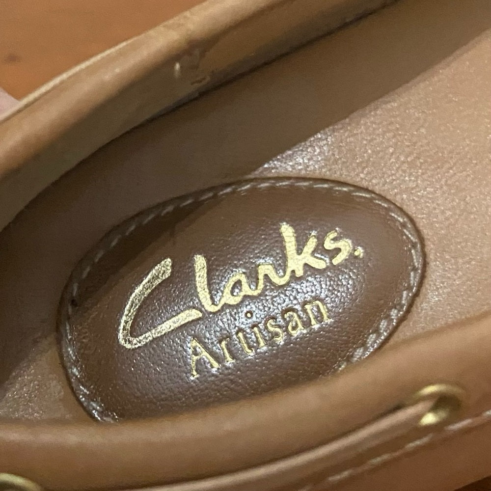 Clarks Artisan Tan Brown Leather Moccasins-Loafer Size 7M