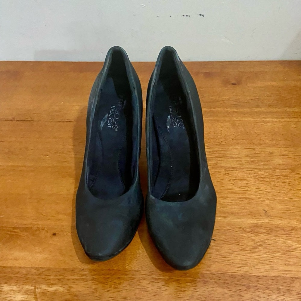 AEROSOLES  Dark Gray Suede Leather High Heel Shoes Size 8