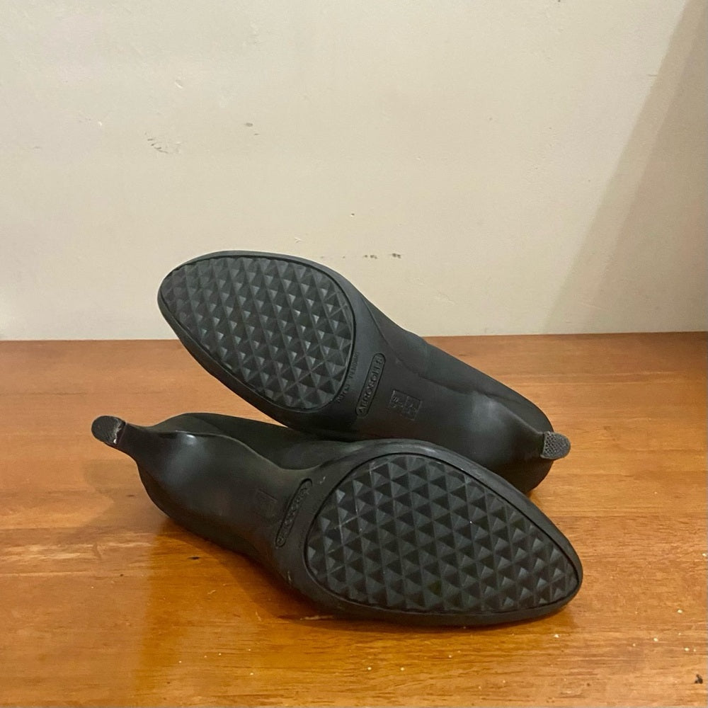 AEROSOLES  Dark Gray Suede Leather High Heel Shoes Size 8