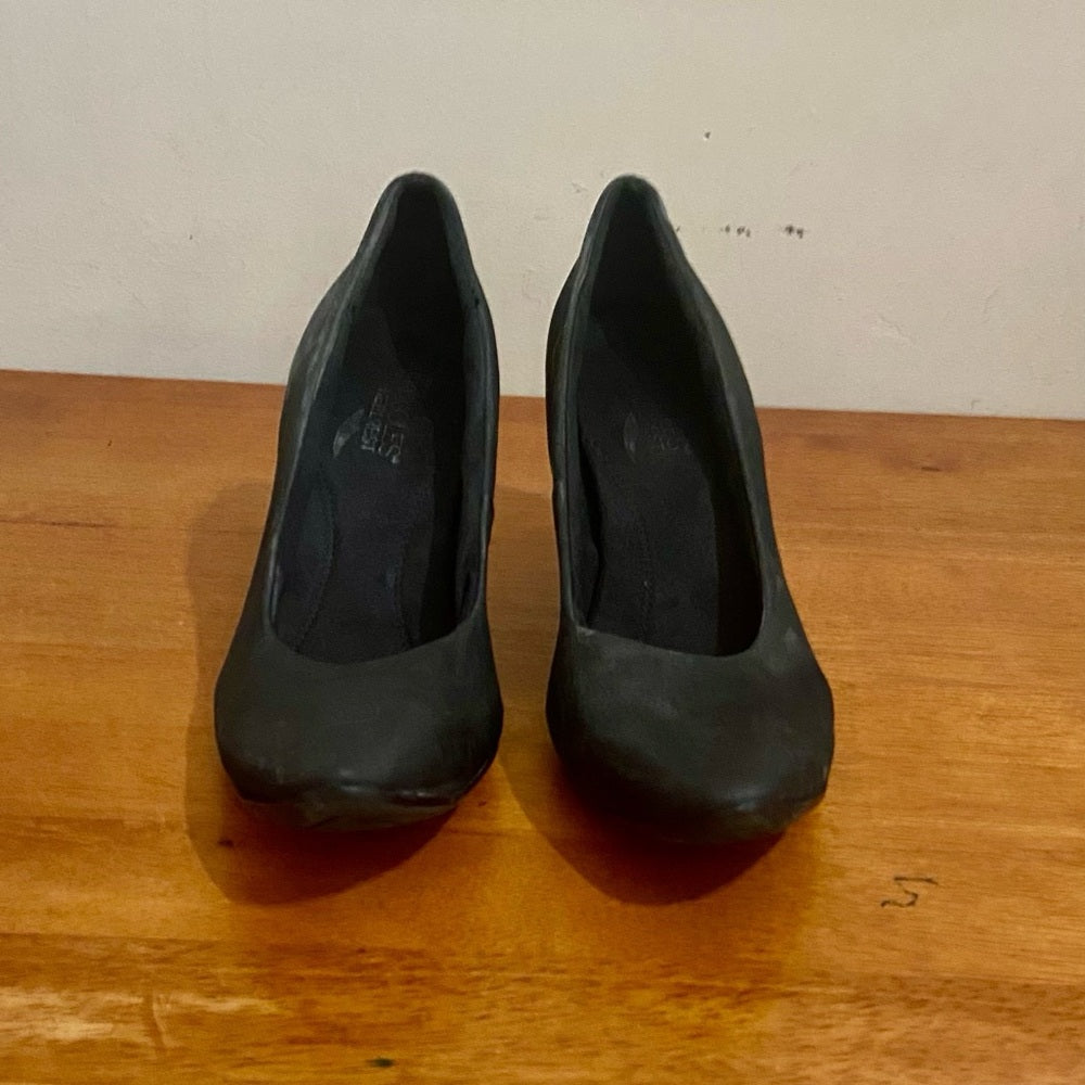 AEROSOLES  Dark Gray Suede Leather High Heel Shoes Size 8