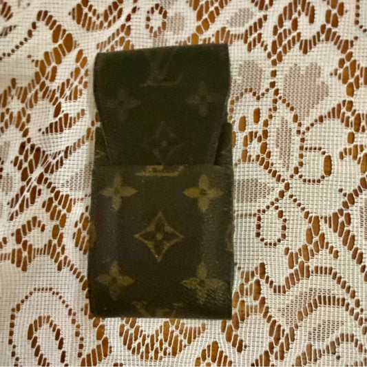 Vintage Louis Vuitton Brown Mono Cigarrete Case, Eye Glass, Cell Phone Case