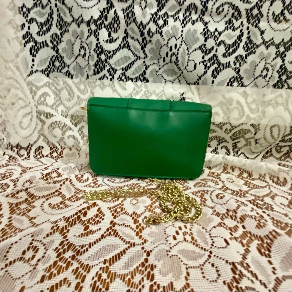 Green Floral -Small Crossbody Bag -7in x 4.5in x 2in