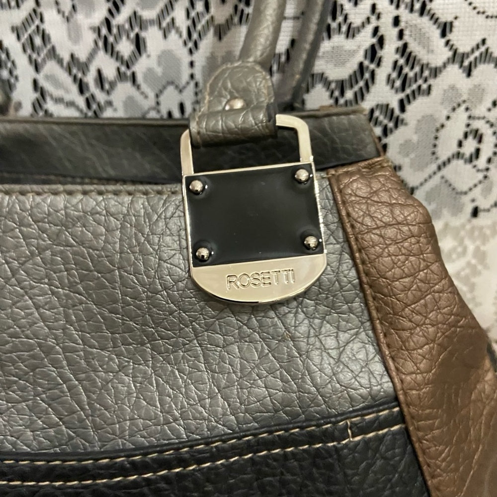 Rossetti Tri-color 2-Way Handbag Shoulder Bag 9in x 8.5in x 4in