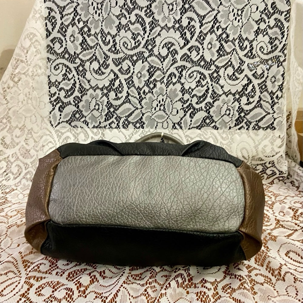Rossetti Tri-color 2-Way Handbag Shoulder Bag 9in x 8.5in x 4in
