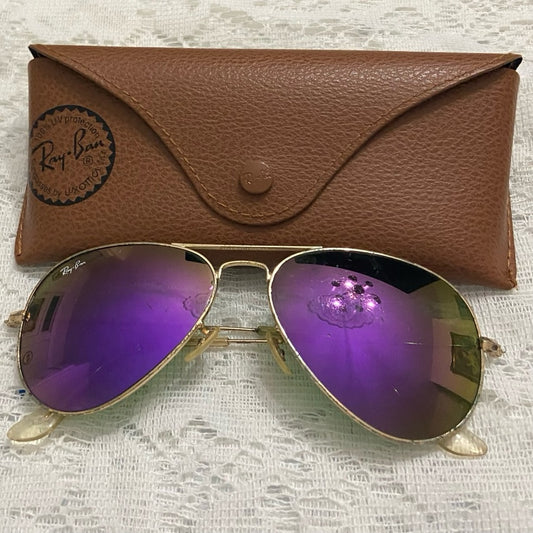 Ray-Ban. Iridescent Purple-Green Sunglasses