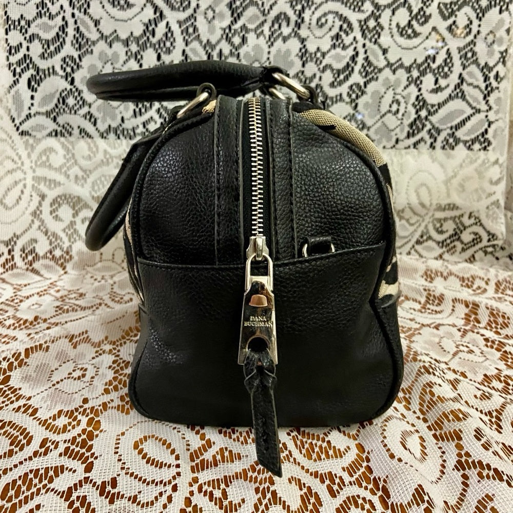 Dana Bachman Black and White Zebra Shoulder Bag 11in x 8.5in x 4in