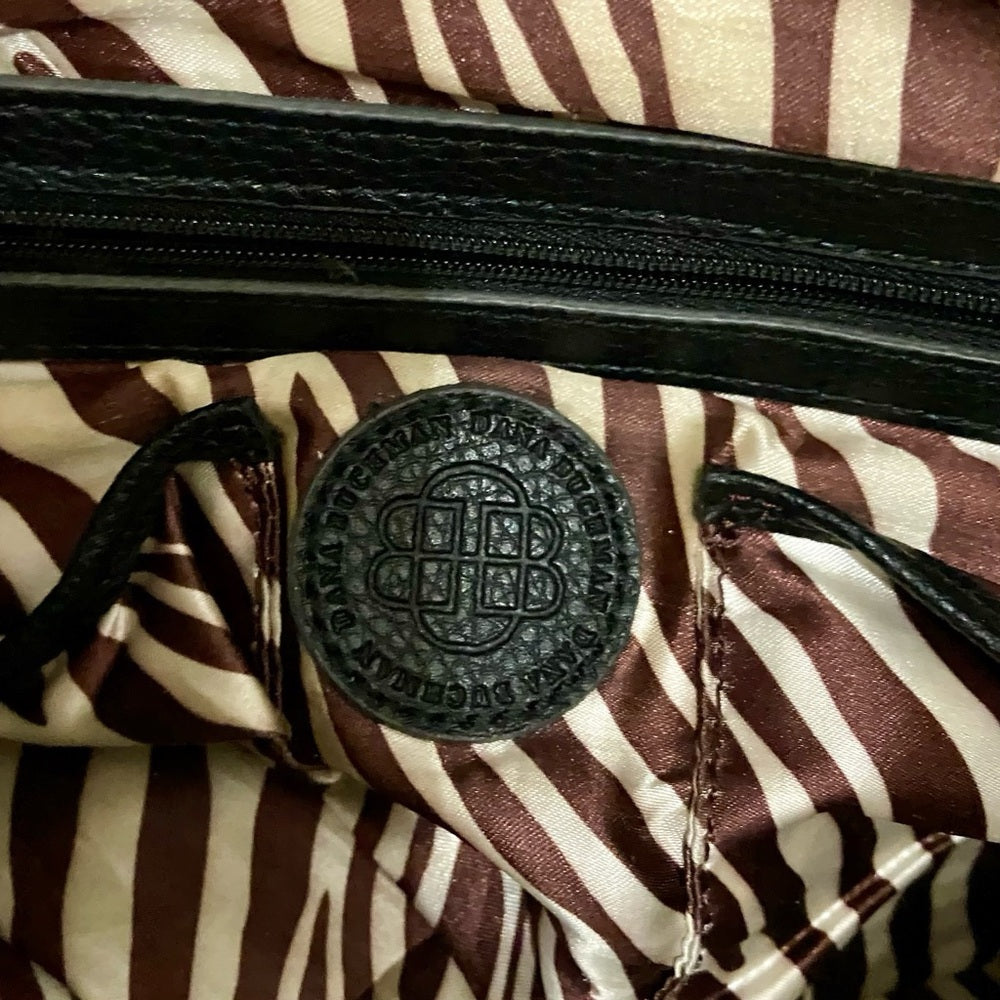 Dana Bachman Black and White Zebra Shoulder Bag 11in x 8.5in x 4in