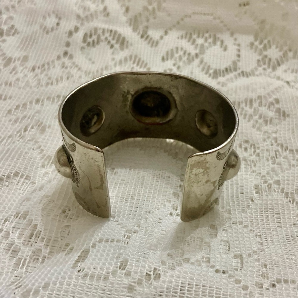 Lot of 2 Vintage, Chunky, Silver Tone Cuff Bangles