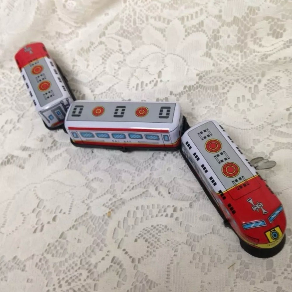 Vintage,  Beautiful, 13in x 2in  Long Wind Up Train