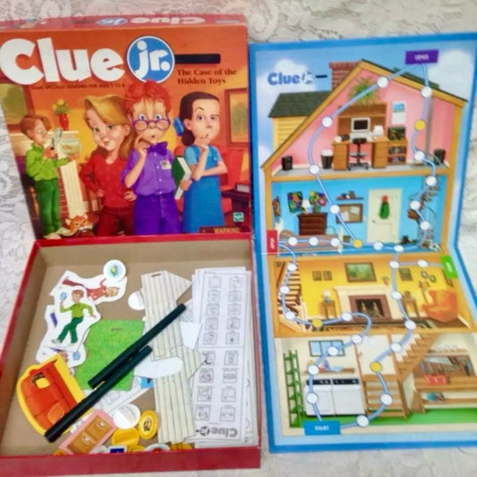 Parker Bros. -Hasbro, Clue Jr. Boardgame- The Case of the Hidden Toys