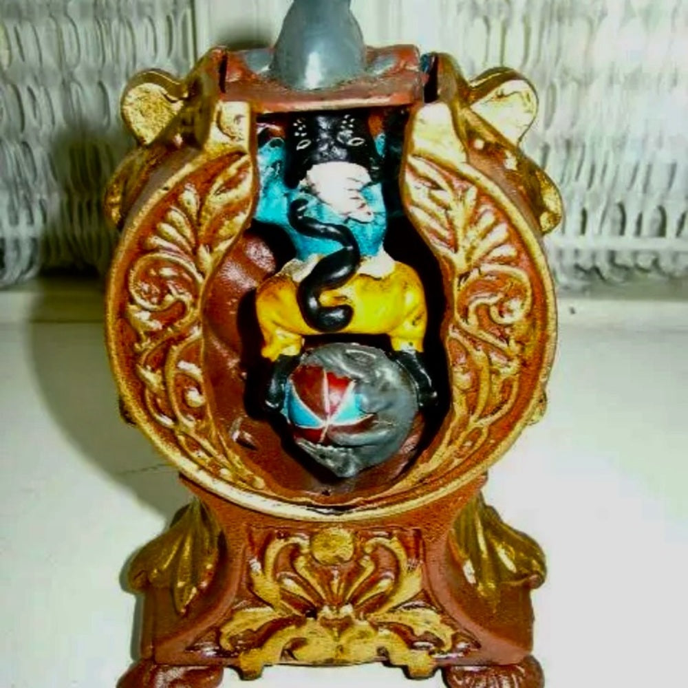 Vintage, Cat-Mouse Cast Iron Mechanical Bank