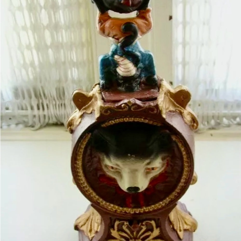 Vintage, Cat-Mouse Cast Iron Mechanical Bank