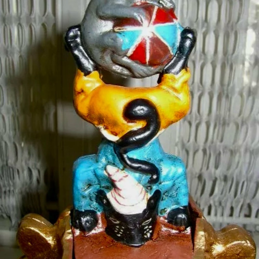 Vintage, Cat-Mouse Cast Iron Mechanical Bank