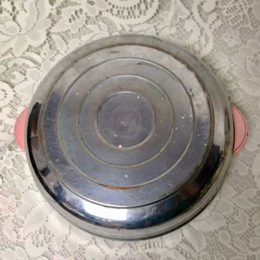 Vintage, Bartsch Mfg. Co., Bopeep - Jack and Jill Chrome Infant Dish with Warmer