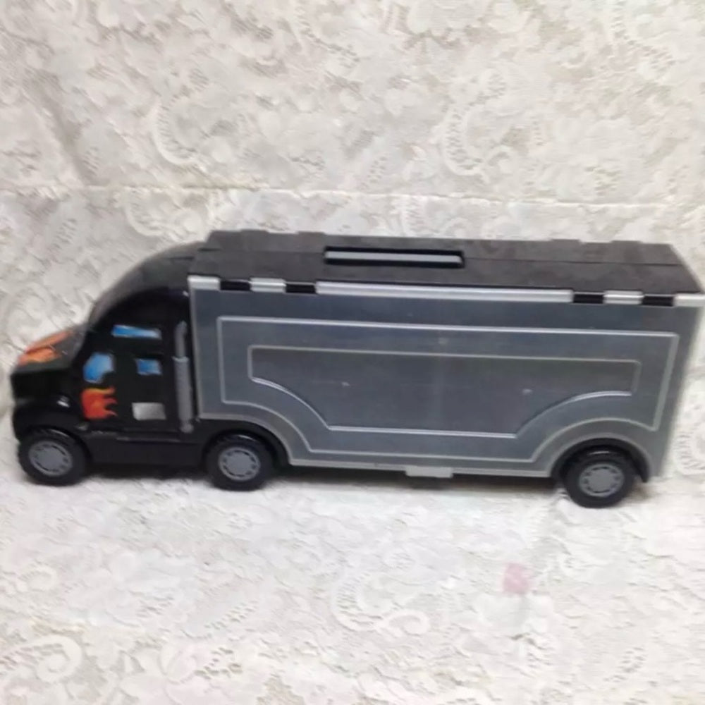 Vintage, Large Hotwheels-Matchbox Truck,  Mini Car Collectors Case 22in L x8in H