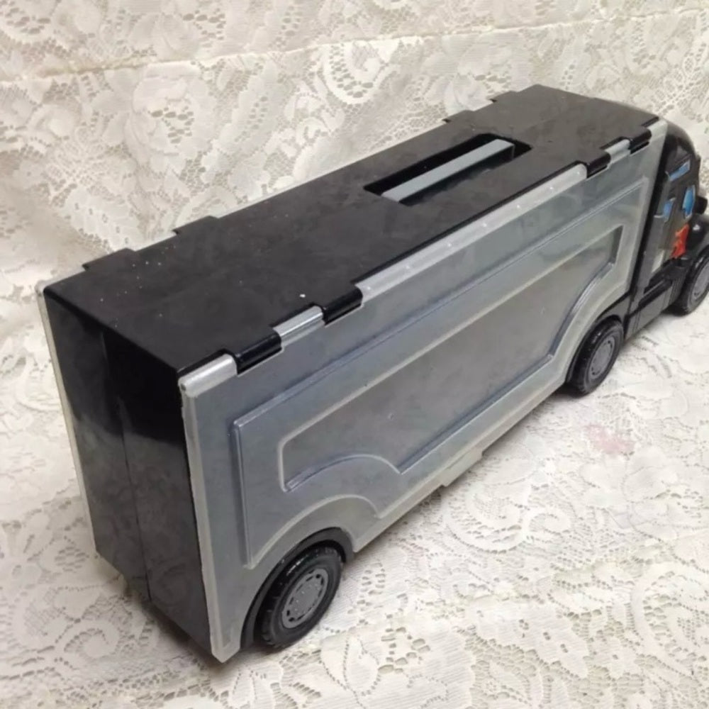Vintage, Large Hotwheels-Matchbox Truck,  Mini Car Collectors Case 22in L x8in H