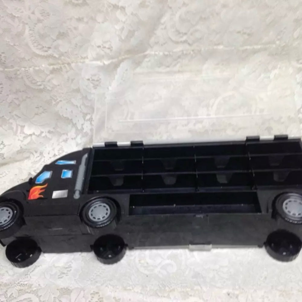 Vintage, Large Hotwheels-Matchbox Truck,  Mini Car Collectors Case 22in L x8in H