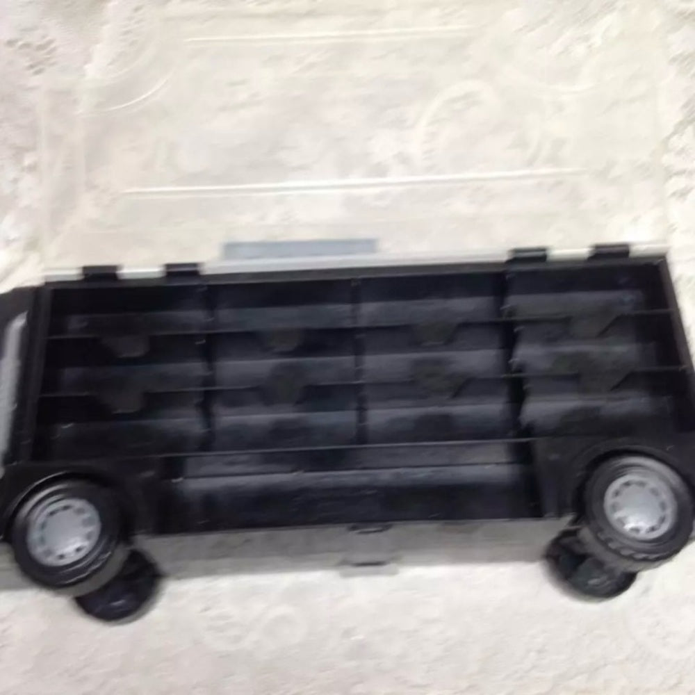 Vintage, Large Hotwheels-Matchbox Truck,  Mini Car Collectors Case 22in L x8in H