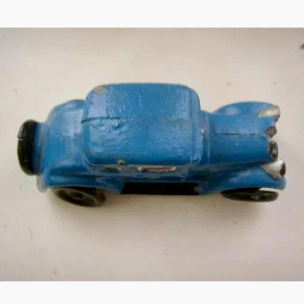 Vintage, Blue Cast Iron Classic 1920s Automobile