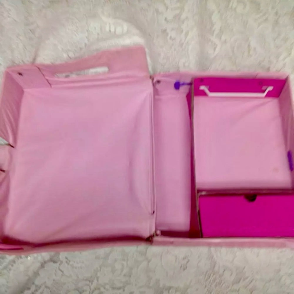 Vintage, 1989 Mattel Inc., Barbie Pink Doll Case 12.5in x 10.5in x 3in