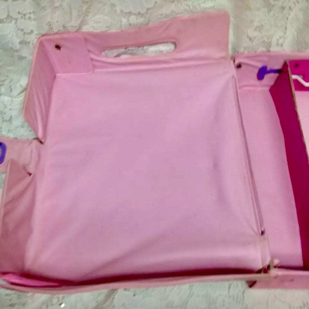Vintage, 1989 Mattel Inc., Barbie Pink Doll Case 12.5in x 10.5in x 3in
