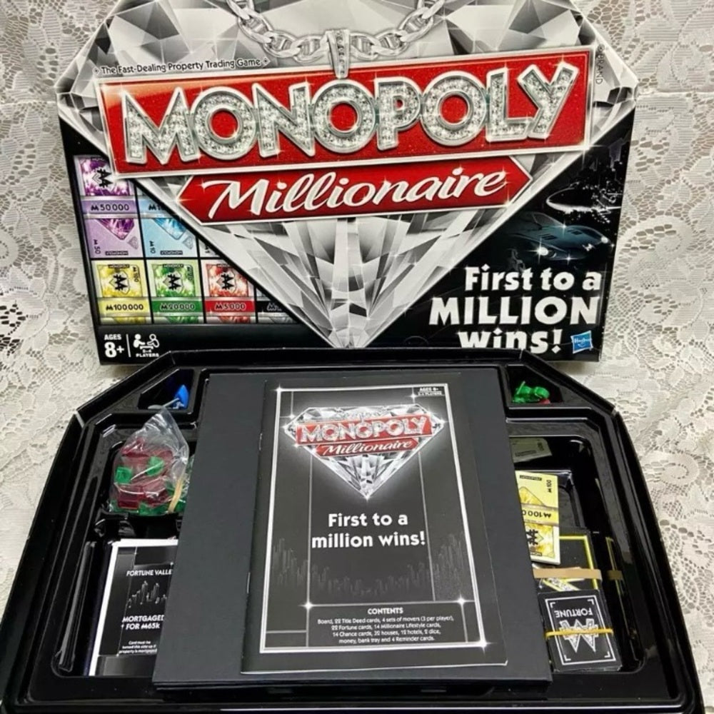Vintage, Complete Monopoly Millionaire  Board Game - 12in Sq