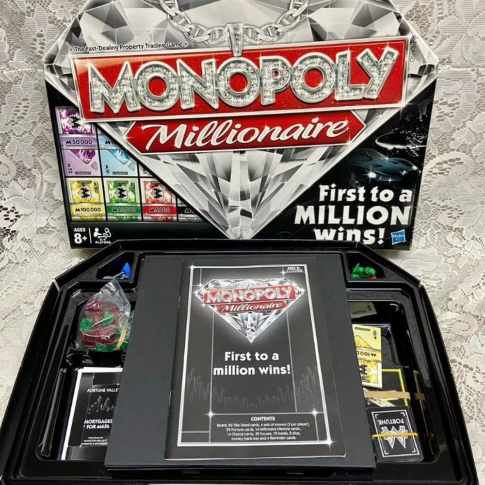Vintage, Complete Monopoly Millionaire  Board Game - 12in Sq