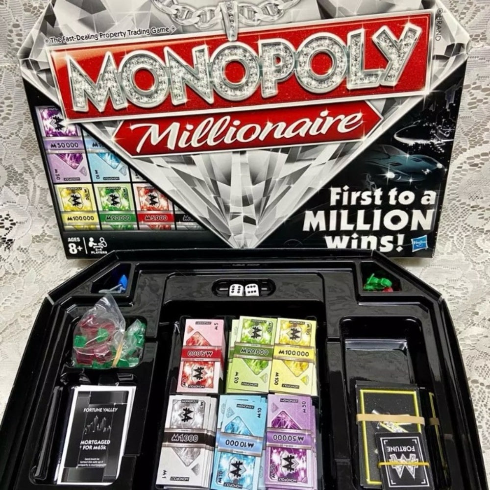 Vintage, Complete Monopoly Millionaire  Board Game - 12in Sq