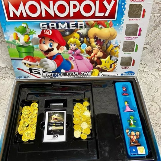 Vintage, Complete Monopoly Gamer Nintendo Mario Bros Battle Edition- 12in Sq